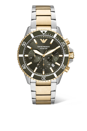 Diver 43mm Chronograph Stainless Steel Watch